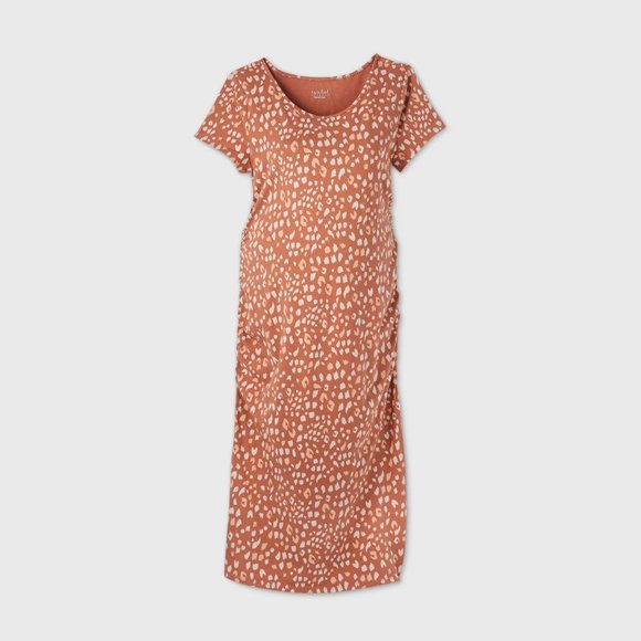 Isabel Maternity by Ingrid & Isabel Dresses & Skirts - Animal Print Short Sleeve T-Shirt Maternity Dress